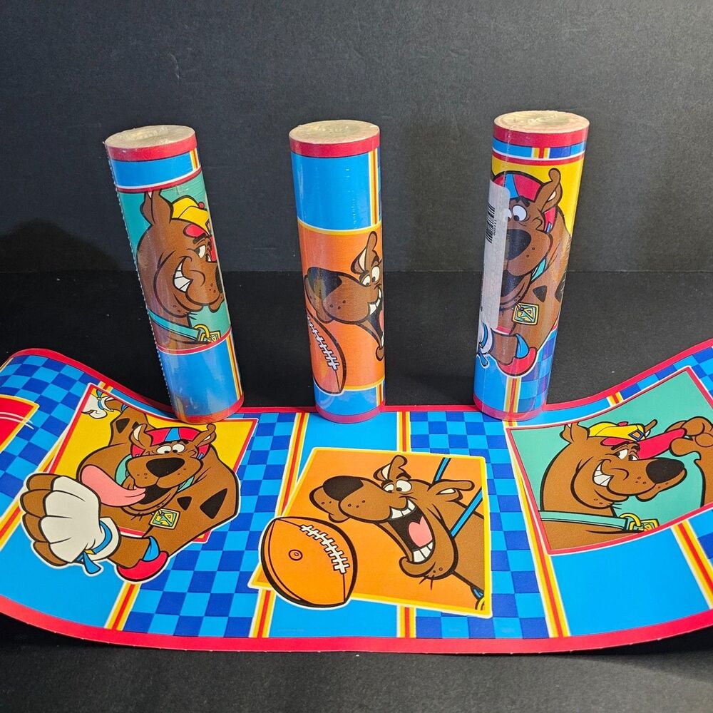Scooby Doo Hanna Barbera Wallpaper, Lot of 4 Border Rolls, Vintage 1990s
